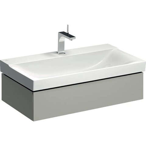 Шкафчик для раковины Geberit Xeno², с одним выдвижным ящиком: B=88см, H=22см, T=46.2см, Серый / Матовое покрытие