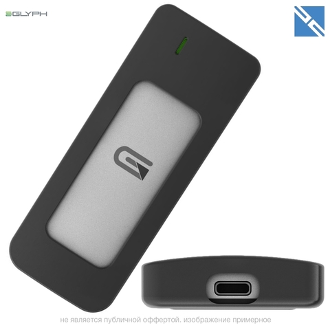 Внешний SSD Glyph Technologies 1TB Atom USB 3.1 Серебряный