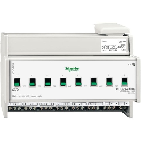 Актор выключателя REG-K/8X230/16 с ручным управлением. Merten. MTN647893