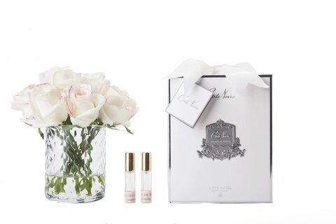 Букет роз ароматизированный и 2 спрея Cote Noire Herringbone Flower Clear бледно-розовый