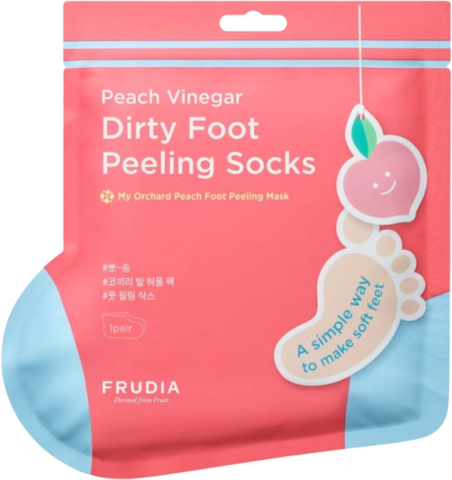 Frudia Маска - носочки для педикюра с ароматом персика 40 г