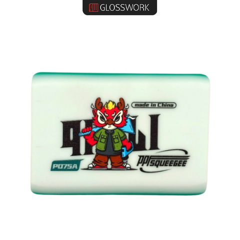 Gloss Work Прямоугольный ракель, бело-зеленый, средний размер