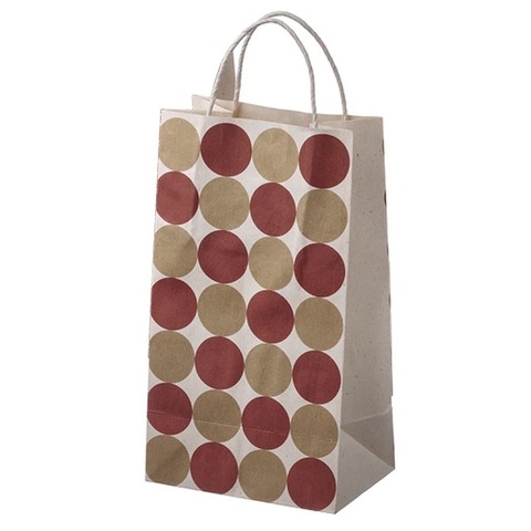 Пакет подарочный Fest, 1 шт, 17х34 см, красный/коричневый/с рисунком