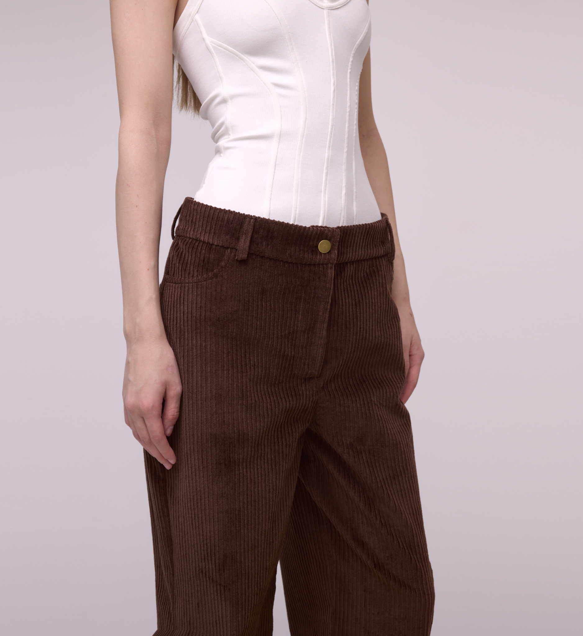 Джинсы COTTON VELVET BROWN