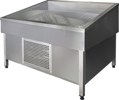 Витрина для выкладки рыбы на льду с принудительным охлаждением Finist VF/1400