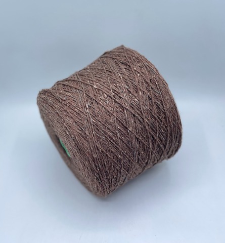 Бобинная пряжа, Efeso, 2/500, 250м/100гр. 70%Меринос 10%Мохер,20%Полиамид, цвет-Коричневый,твидовый(679), 37046