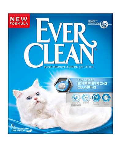 Ever Clean Extra Strong Clumping Unscented комкующийся наполнитель без запаха д/кошек (6 л)