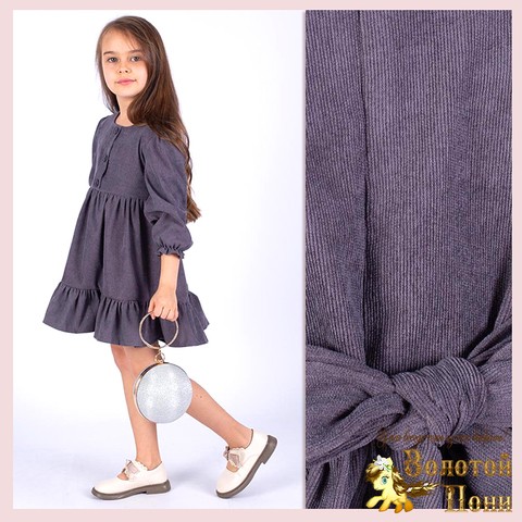 Платье вельвет д (3-8) 260216-FW618