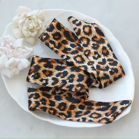 Твилли (шарф) леопардовый, 85*4 см, ПТ006