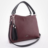 Сумка Саломея 264 наппа бордо + черный