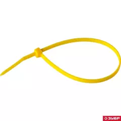ЗУБР КС-Ж1, 3.6 x 200 мм, нейлон РА66, 100 шт, желтые, кабельные стяжки, Профессионал (309050-36-200)