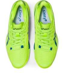 Женские теннисные кроссовки Asics Solution Speed FF 2 Clay - hazard green/reborn blue