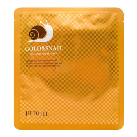 Petitfee Gold & Snail Hydrogel Mask Pack - Гидрогелевая маска для лица с золотом и экстрактом слизи улитки