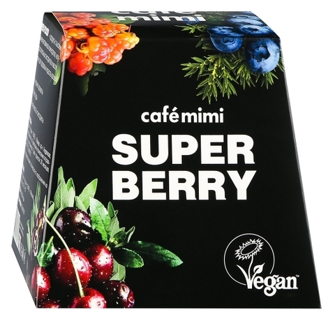 Cafe Mimi Подарочный набор Super BERRY 3 маски для лица+скраб-пиллинг+крем для лица Кафе Красоты