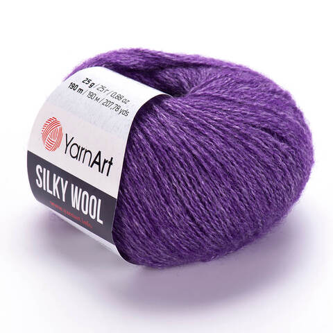 Пряжа Silky wool (Силки вул). Цвет: Фиолетовый. Артикул: 334