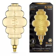 Лампа Gauss LED Filament Honeycomb 8.5W E27 660Lm 2000K  golden 161802105