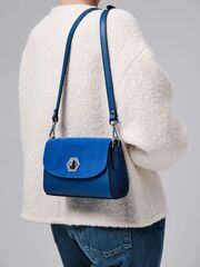 Сумка замшевая Deboro 31033 синяя гуашь