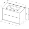 Aquanet 287542 Тумба Lino 80 (Flat) белый глянец (287542)