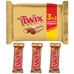 Шоколадный батончик Twix, 3штx55г/уп