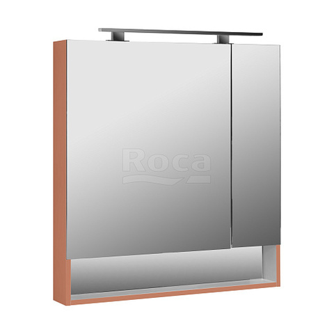 Roca ZRU9307842 THE GAP ORIGINAL зеркальный шкаф 800 мм, с LED-свет, розеткой, Терракота