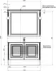 Aquanet 186114 Компл.2 - Тумба Паола 120 цв.белый/патина золото (186114)