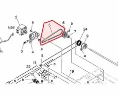 A161275600, Ремень протяжки Konica Minolta bizhub C554, Original