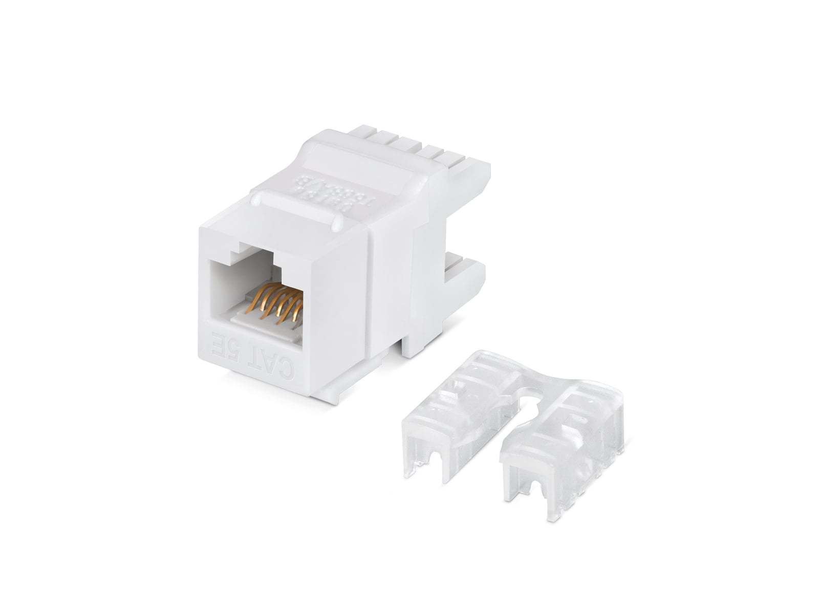 Вставка Keystone Jack RJ-45(8P8C) Ripo (Рипо), 180 градусов, категория 5e,  Dual IDC (110&Krone type), белая от AVS Electronics