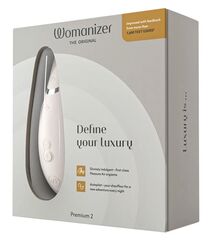 Светло-серый клиторальный стимулятор Womanizer Premium 2 - 