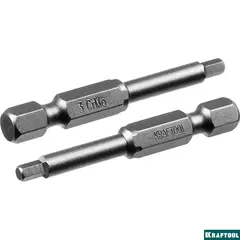 KRAFTOOL X-Drive Hex 3, 50 мм, 2 шт, торсионные биты (26127-3-50-2)