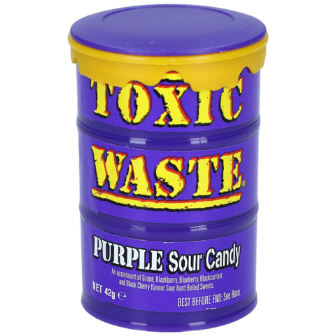 TOXIC WASTE Purple Sour Candy Ассорти (виноград, ежевика, черника, черная смородина, черная черешня)