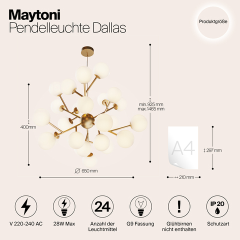 Подвесной светильник Maytoni Dallas MOD545PL-24BS