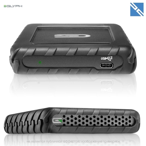 Внешний SSD Glyph Technologies 1TB Blackbox Plus USB 3.1 Type-C Gen 2 External SSD