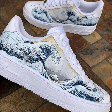 Nike Air Force 1 07 //  The Great Wave off Kanagawa