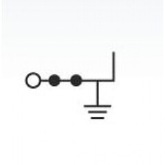 Клемма заземления с пружинным и штекерным соединения 24A/8kV