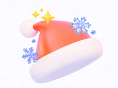 Новогодний красный колпак