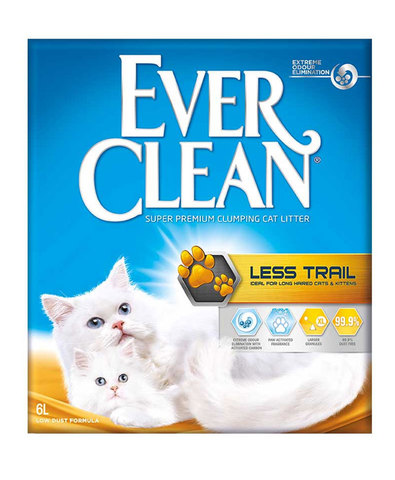 Ever Clean Less Trials комкующийся наполнитель для длинношерстных кошек (6 л)