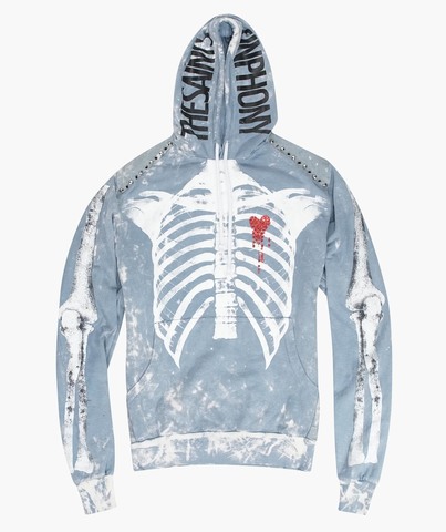 The Saints Sinphony | Худи мужское RIBCAGE HOODIE LT. BLUE TS3333 перед