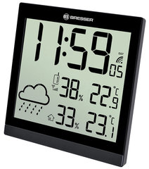 Метеостанция (настенные часы) Bresser TemeoTrend JC LCD, черная