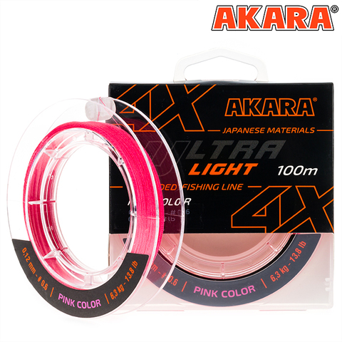 Шнур Akara Ultra Light Pink 100 м 0,08