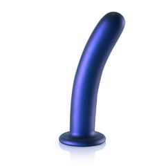 Синий фаллоимитатор Smooth G-Spot - 17,7 см. - 