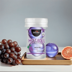 Лубрикант AROMATIC HOT BALL на масляной основе в виде двух шариков с ароматом винограда
