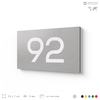 Табличка с номером 92 на дверь квартиры, для офиса, кабинета, аудитории, склада, серая 120х70 мм, Айдентика Технолоджи