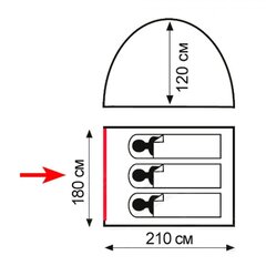 Палатка Totem Summer 3 (V2), зеленая - 2