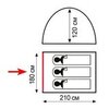 Картинка палатка туристическая Totem TTT-028 зеленый - 2