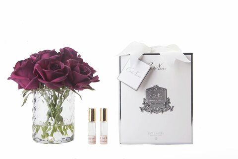 Букет роз ароматизированный и 2 спрея Cote Noire Herringbone Flower Clear красный