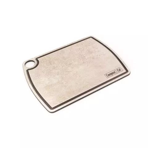 Доска разделочная c желобом 29х22см ComposeEat Fashion порфир кремовый