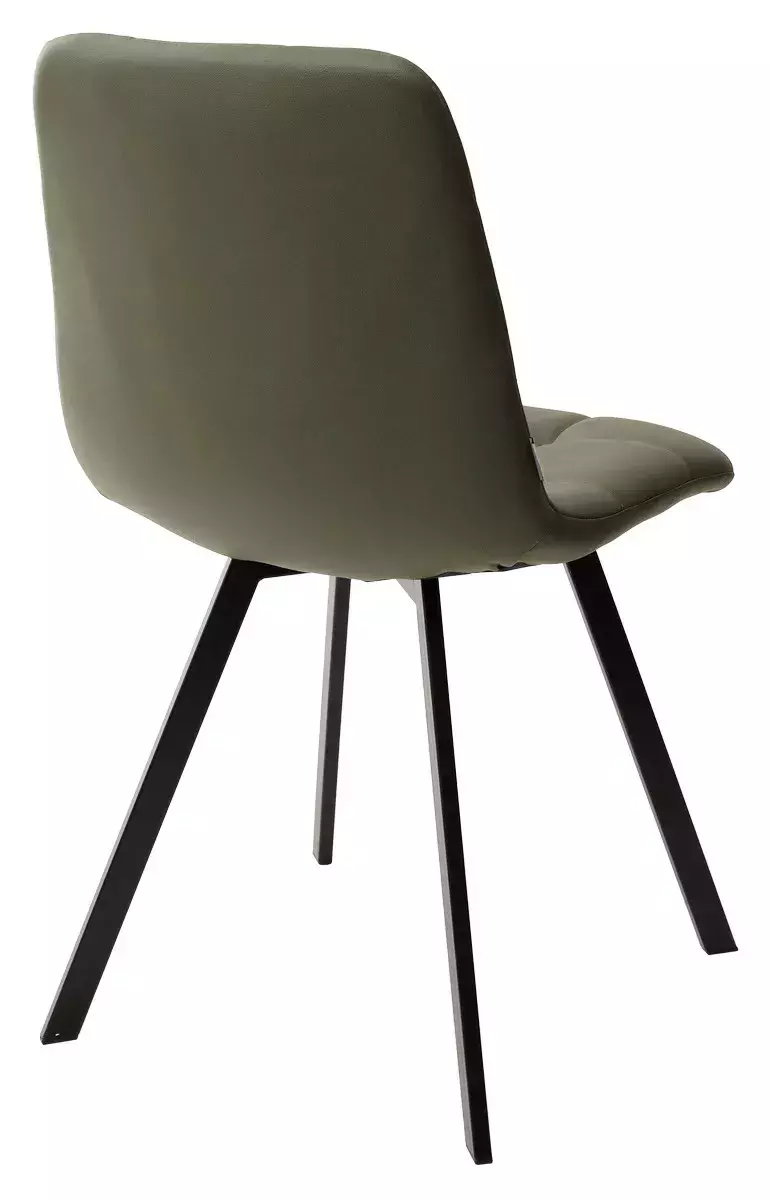 Стул CHILLI SQUARE HK017-22 серо-эвкалиптовый, PU/ черный каркас М-City