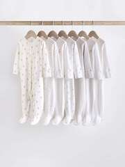 Комбинезон / Cлип для малышей Next K79-484, 7 шт., Белый