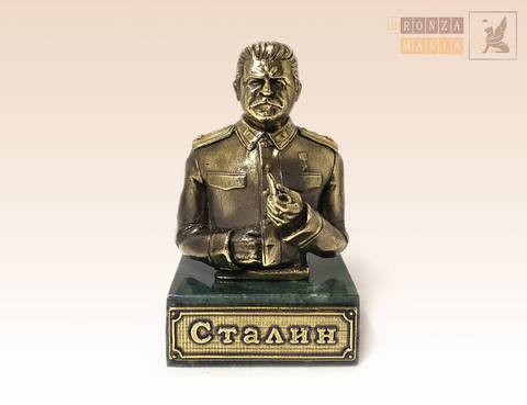 фигурка бюст Иосиф Сталин с трубкой на змеевике