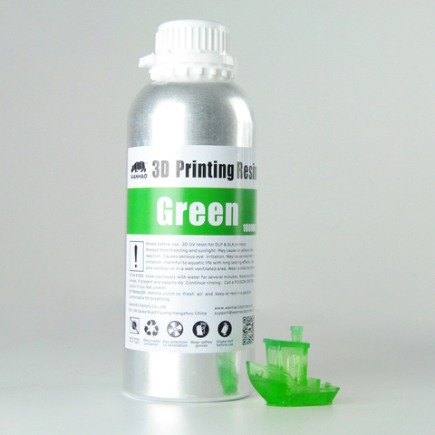 Фотополимер Wanhao, зелёный (1 л)